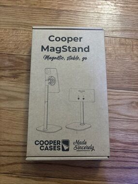 NEW! Cooper MagStand - Adjustable Magnetic iPhone Stand  white & silver NEW!